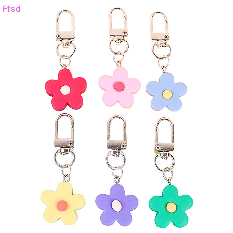 {Ffsd} Móc Khóa Hình Hoa Màu Kẹo Dễ Thương Trang Trí Ba Lô / Túi Xách / Ô Tô Bán Chạy