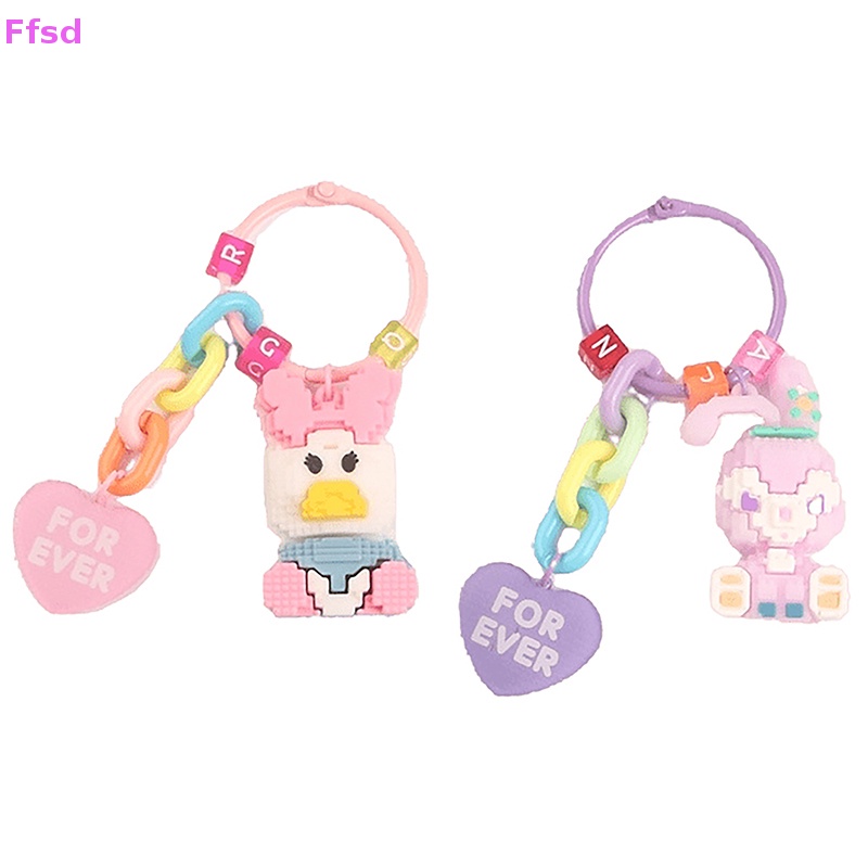 {Ffsd} Móc Khóa Khối Lập Phương StellaLou Thỏ Vịt Daisy Hoạt Hình Trang Trí Ba Lô Xe Hơi * Bán Chạy