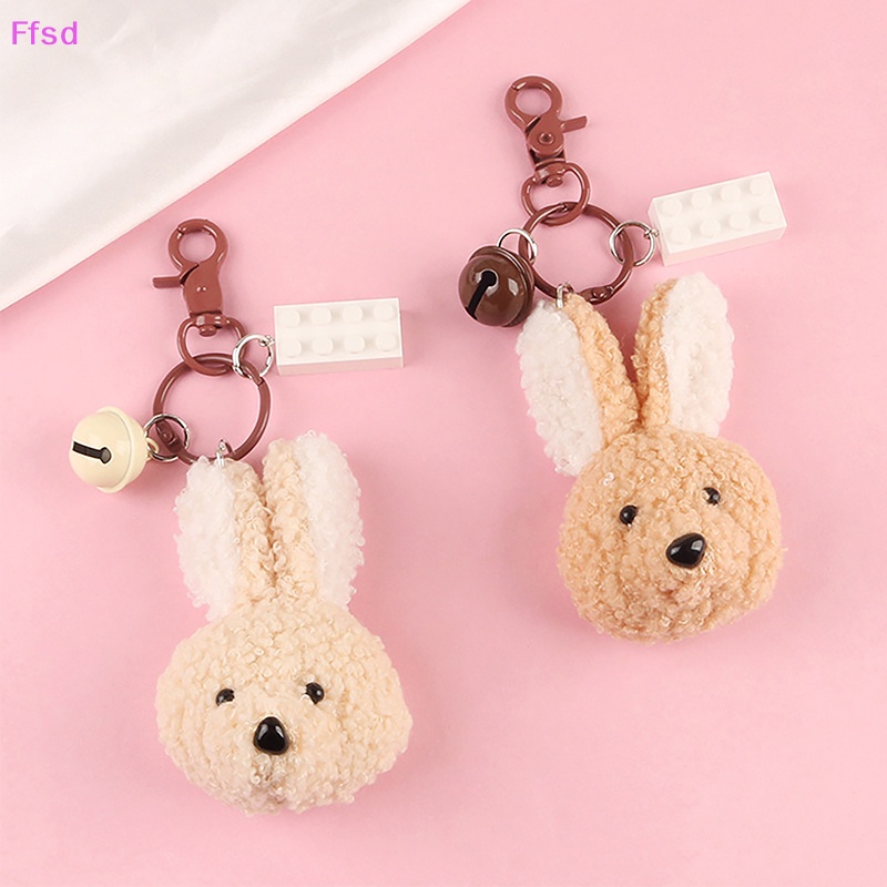 {Ffsd} Móc Khóa Thỏ Bông Tai To Dễ Thương Trang Trí Ba Lô / Túi Xách * Bán Chạy