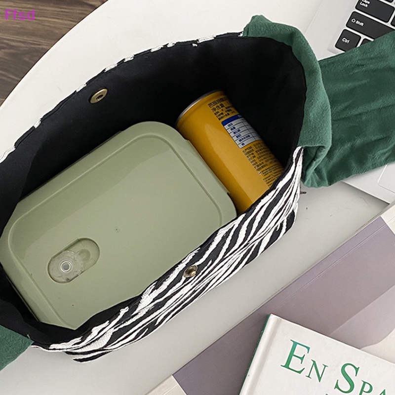 {Ffsd} Túi Đựng Hộp Cơm Trưa / Đồ Trang Điểm In Họa Tiết Ngựa Vằn Phong Cách Nhật Bản Thời Trang Cho Nữ * Hàng Bán Chạy