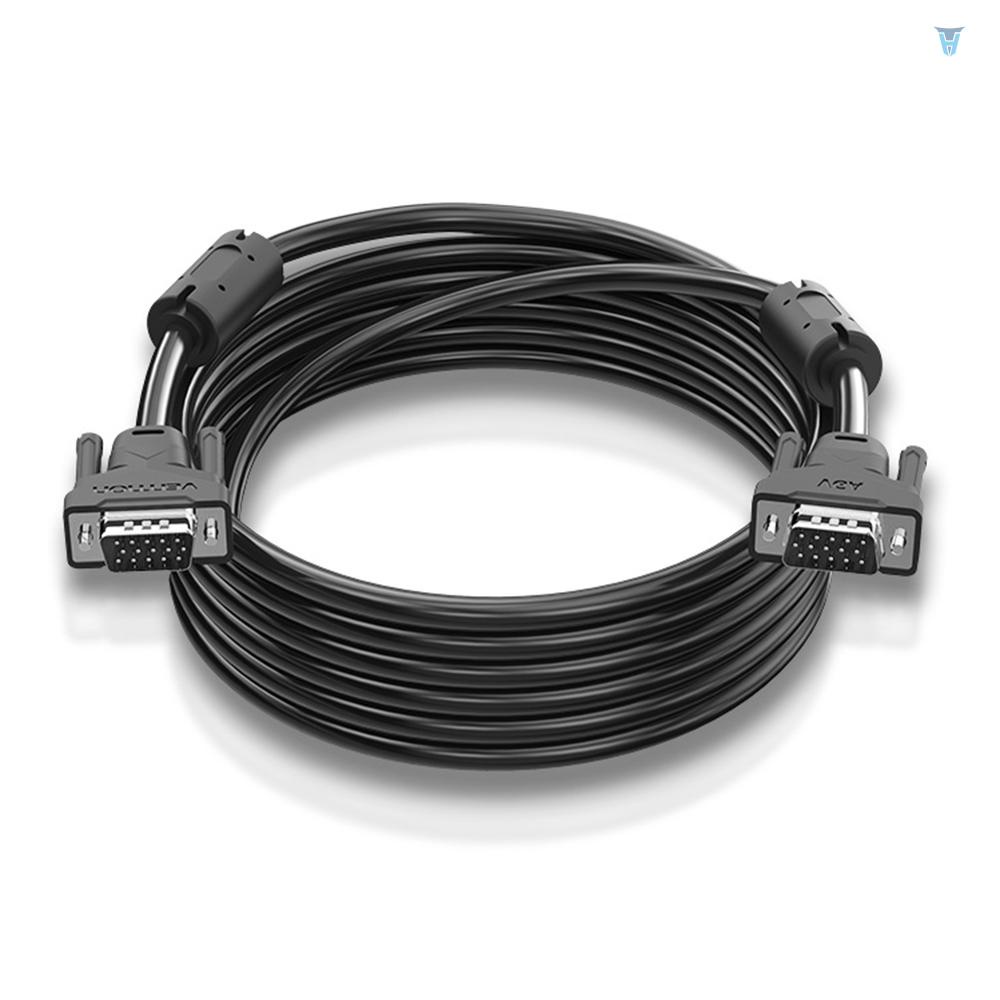 VENTION Dây Cáp Nối Dài 3M 1080P HD VGA Male Sang VGA Male 15-Pin 49FT 3 + 6 Vòng Nam Châm Cho Máy Chiếu TV Máy Tính