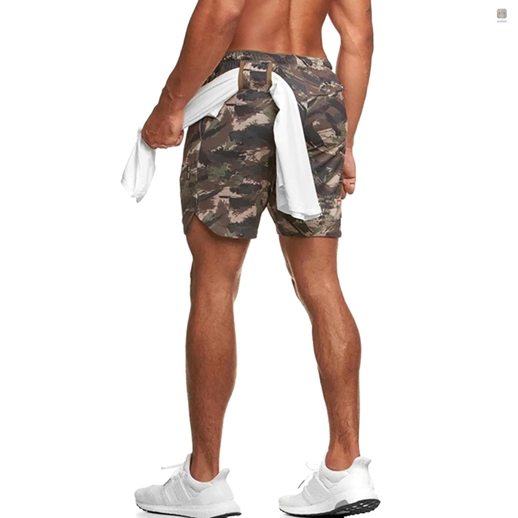 Quần Short Thể Thao Lưng Thun In Họa Tiết Rằn Ri Thời Trang Mùa Hè Cho Nam