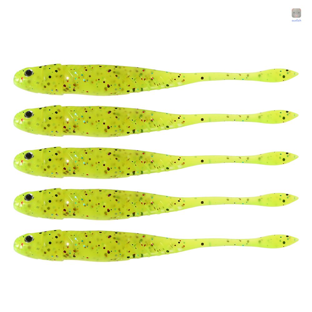 Set 5 Mồi Giả Nhử Cá 3D Bằng Nhựa Mềm 11cm 6.5g Gắn Kèm Móc Câu