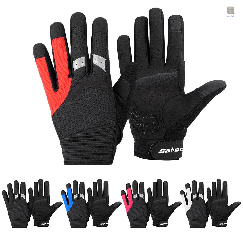 Găng Tay Chống Sốc Chạy Xe Đạp Leo Núi Có Đệm Gel SAHOO Màn Hình Cảm Ứng Dành Cho Nam Và Nữ