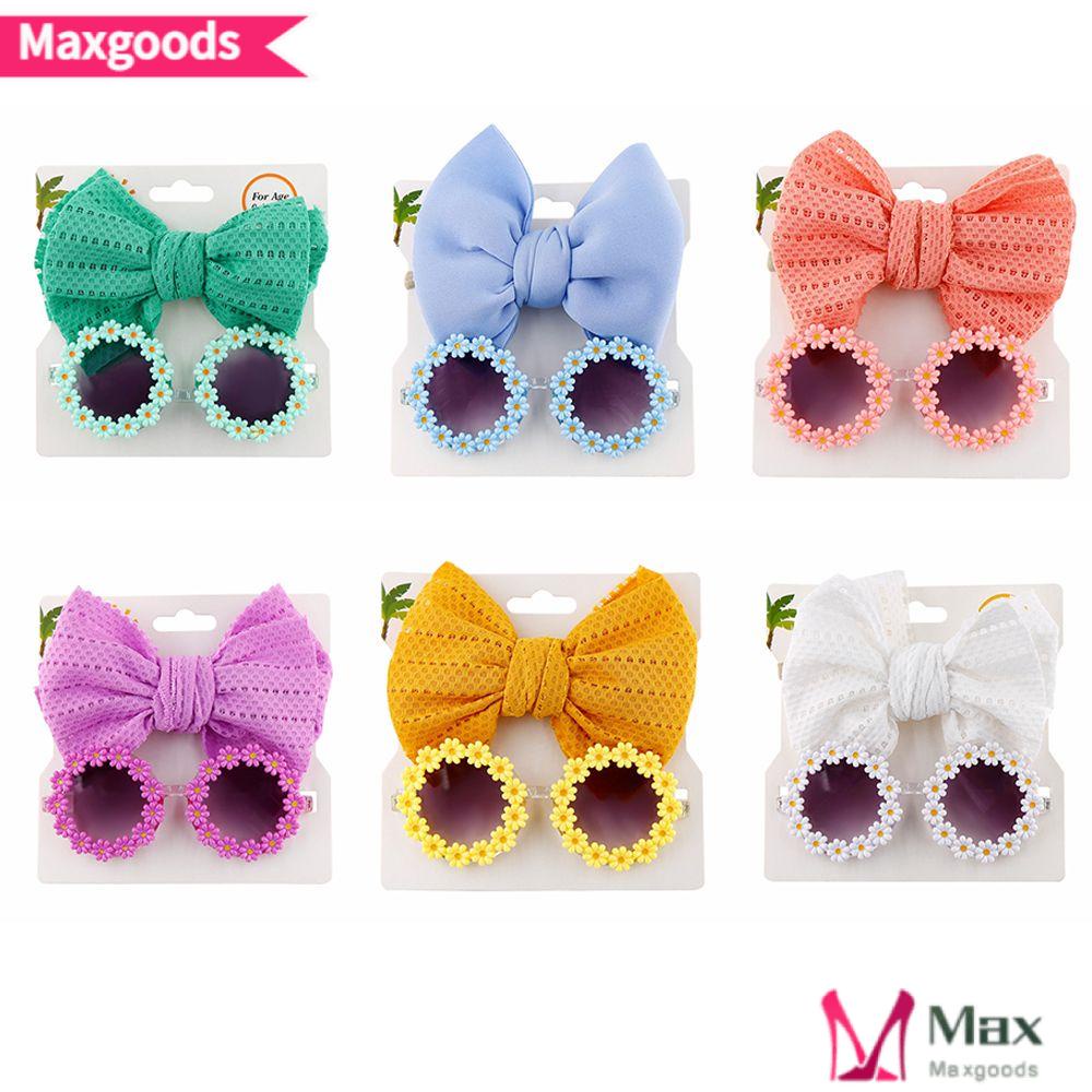 Bộ Kính Mát Đính Nơ Hoa Cúc Chất Liệu Nylon Co Giãn Dành Cho Trẻ Em