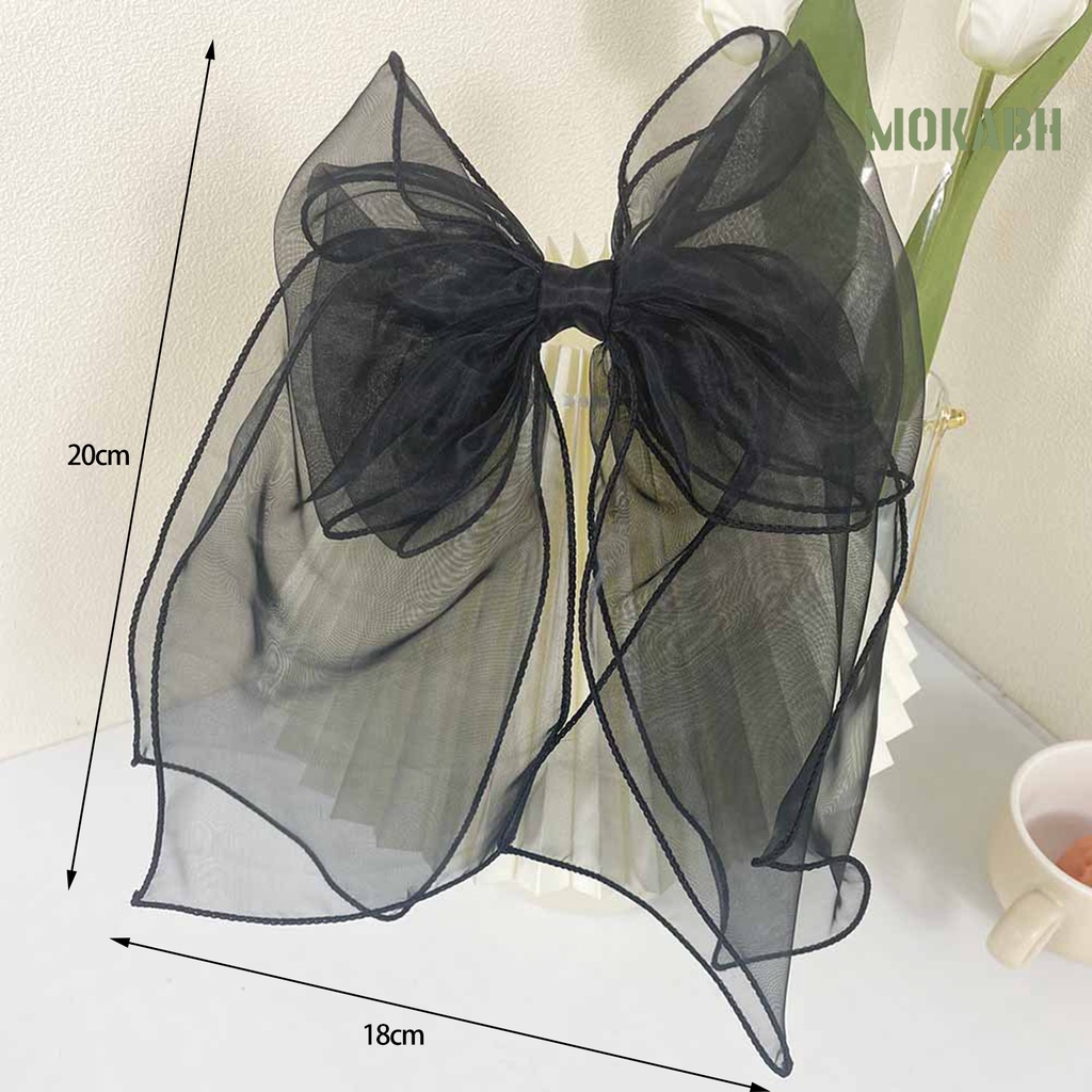 Kẹp Tóc Hình Nơ Lưới Chống Trượt Kiểu Dáng Tinh Tế Cho Bé Gái