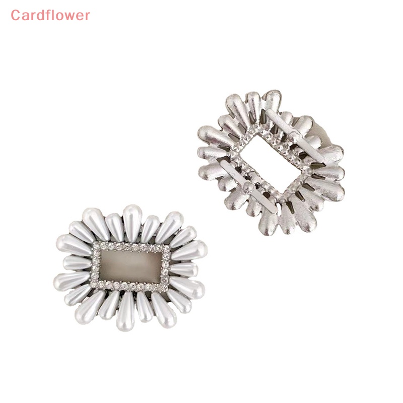 Kẹp Khóa Vuông Đính Đá Lấp Lánh Trang Trí Giày Cao Gót Cho Cô Dâu Mới