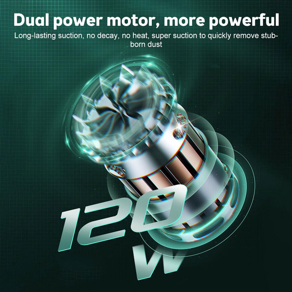 Máy Hút Bụi Mini 29000PA 120W T8K7 Đa Năng Cho Xe Hơi