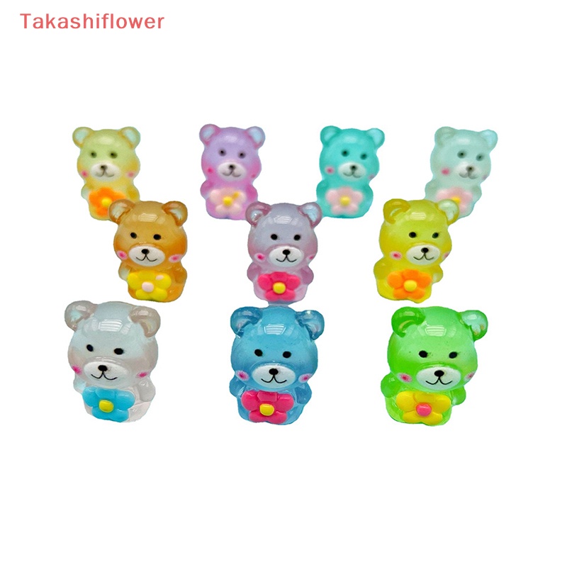 Set 2 Chú Gấu Hoạt Hình Phát Sáng Dùng Để Trang Trí