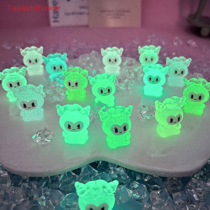 Set 10 Phụ Kiện Kẹp Tóc DIY Dạ Quang 3D Hoạt Hình Xinh Xắn