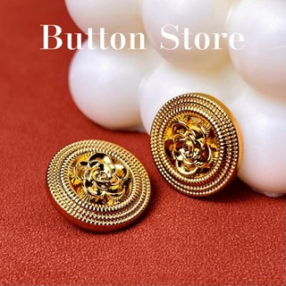 Set 5 Nút Áo Kim Loại Hình Hoa Hồng Vintage Thời Trang