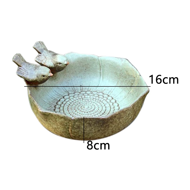 Bình Đựng Thức Ăn Cho Chim Bằng Gốm Phong Cách Retro