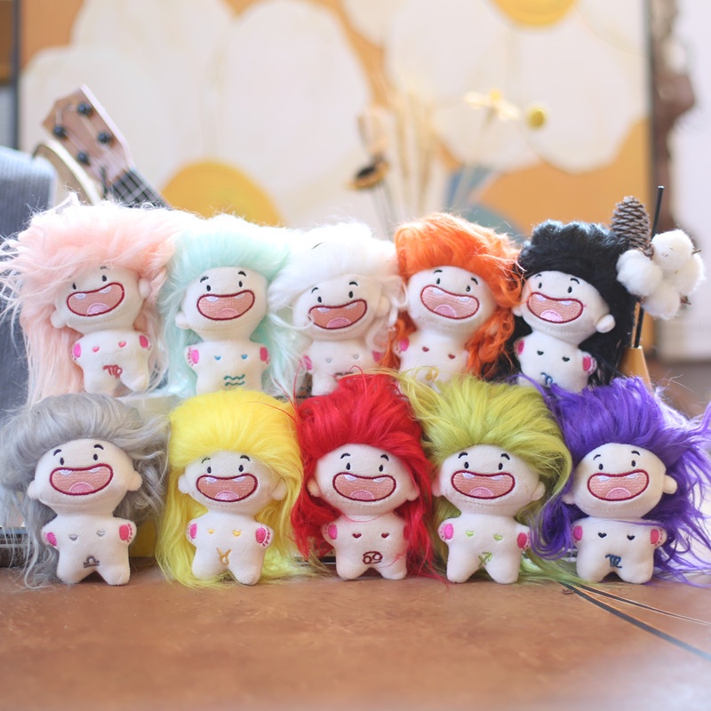 Búp Bê Nhồi Bông Hình 12 Cung Hoàng Đạo Tóc Dài 10cm Dễ Thương