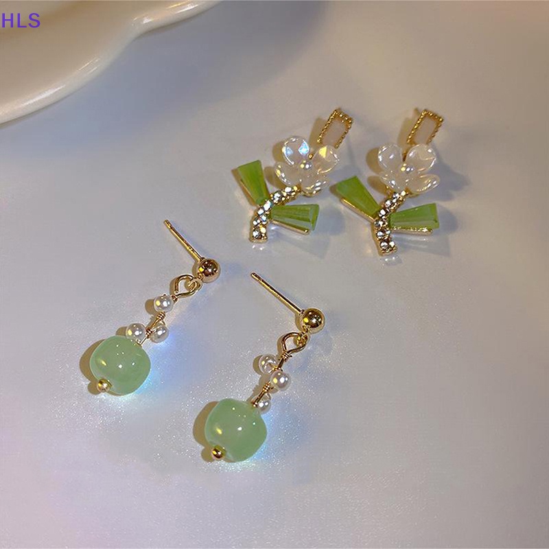 1 Đôi Bông Tai Hình Hoa Đính Ngọc Trai Đơn Giản Thời Trang Dành Cho Nữ