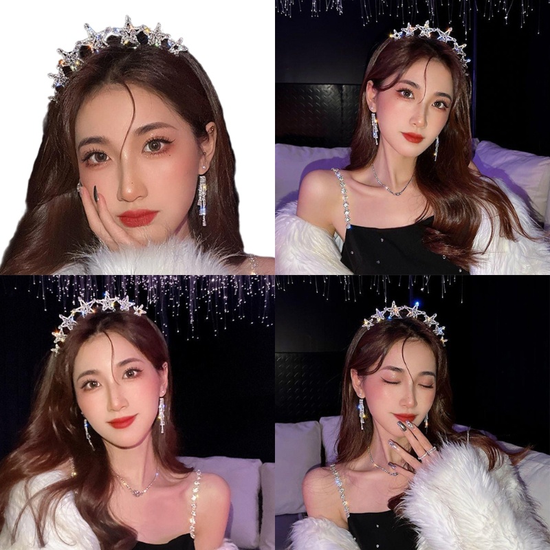 Cài Tóc Hình Ngôi Sao Đính Đá Phong Cách Vintage