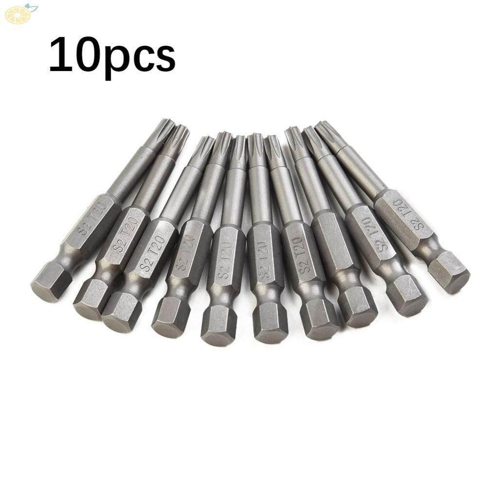 【VARSTR】10Pcs Torx T20 Screwdriver Bit Set with Magnetic Tip and 635mm Hexagon Handle Alloy Steel Build 50mm Long