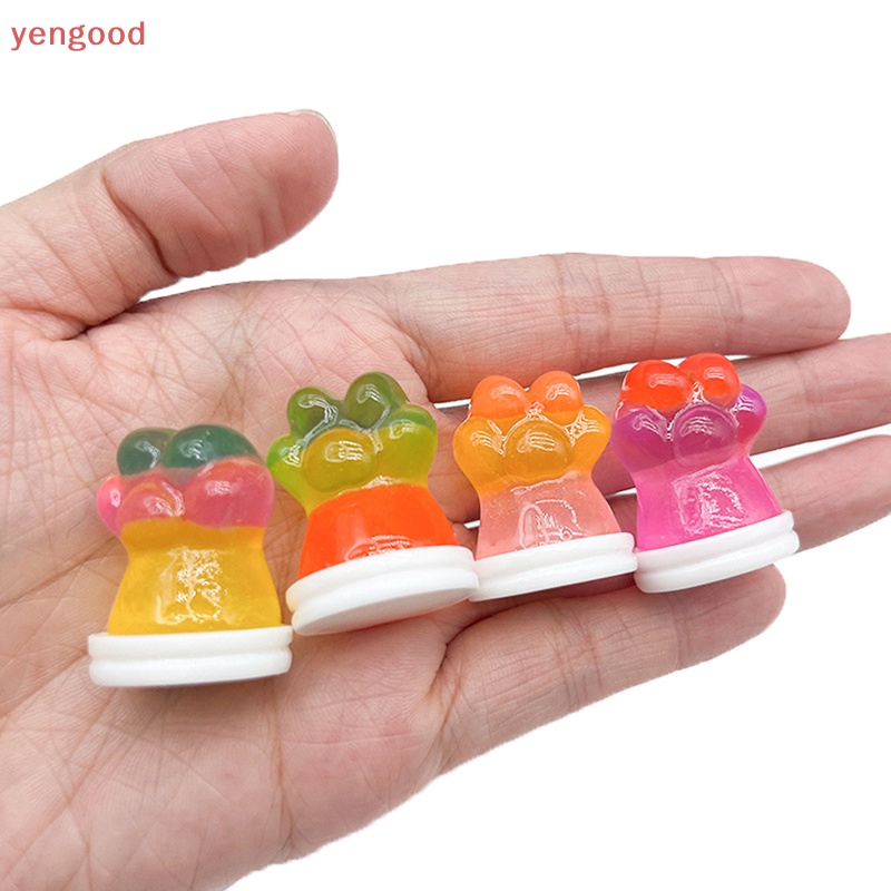 1 Đồ trang trí Móng Vuốt Mèo Mini Bằng Nhựa Resin Màu Sắc Ngẫu Nhiên Dùng Trang Trí DIY