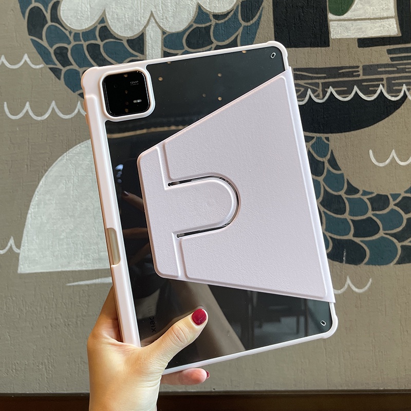 Ốp Máy Tính Bảng Trong Suốt Có Ngăn Đựng Bút Xoay 360 Độ Cho Xiaomi pad 6 Pro Cover 2023 Mi Pad6 Mi pad 5 Pro 11 Redmi pad 10.61 11inch