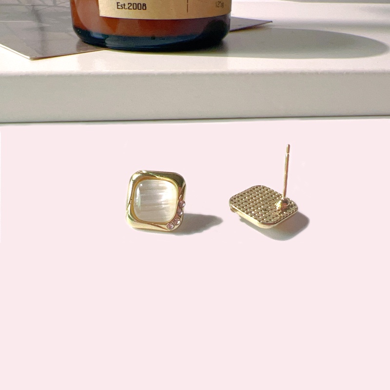 Khuyên Tai Đính Đá opal Cao Cấp Phong Cách retro Mẫu Mới 2023 Dành Cho Nữ