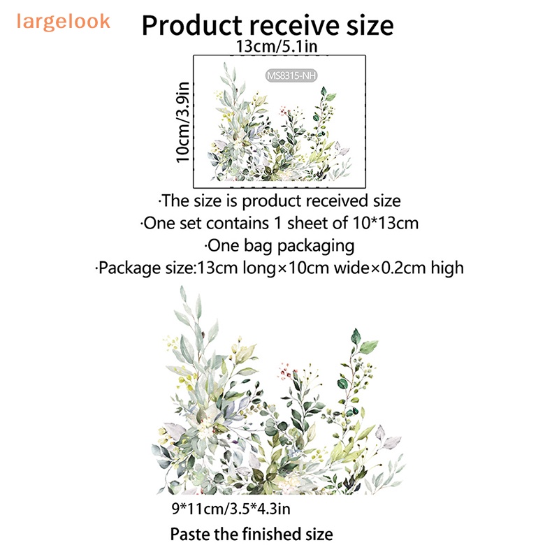 Đề Can Dán Tường Tự Dính Bằng Pvc Hình Lá Cây Nhiệt Đới Trang Trí Phòng Khách / Phòng Ngủ