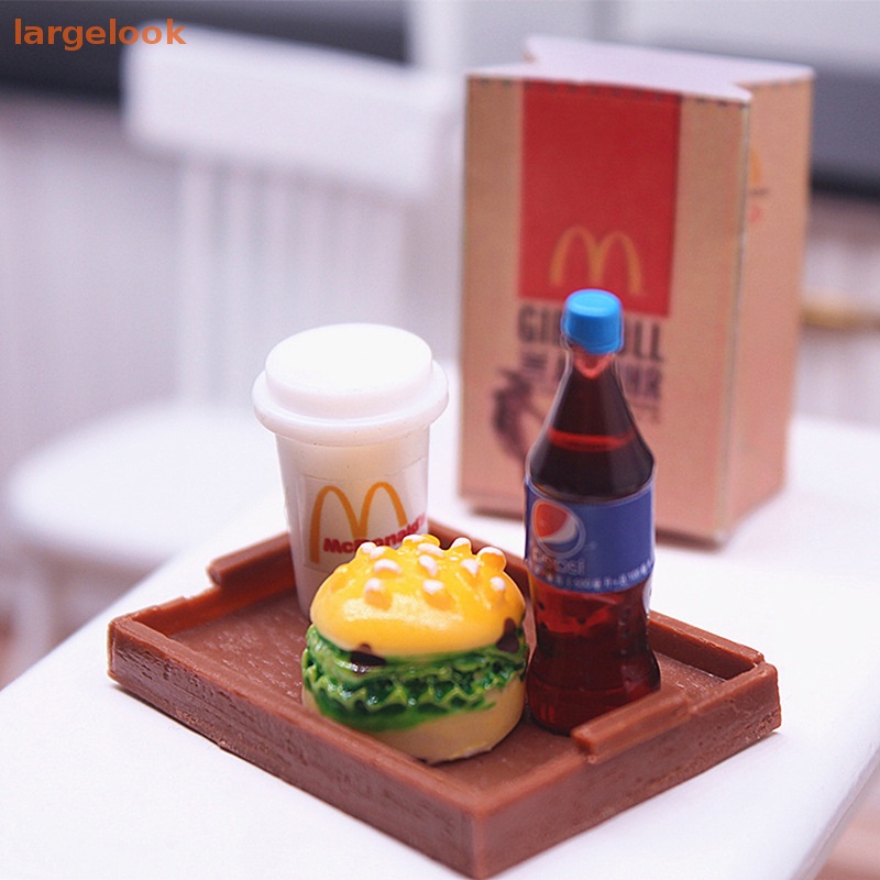 Bộ 5 Mô Hình Túi Đựng Bánh Burger Trang Trí Nhà Búp Bê