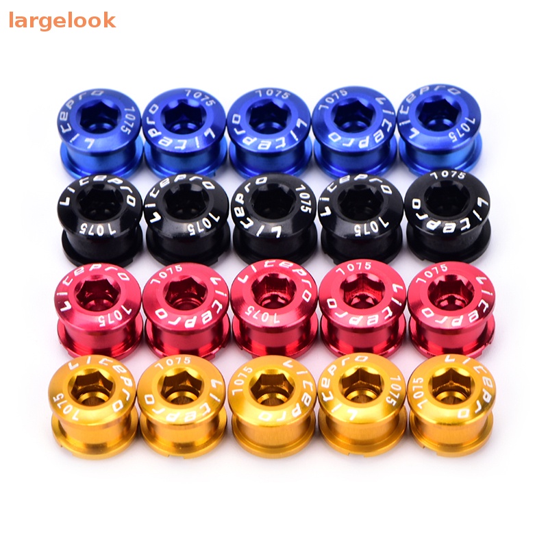 Set 5 Ốc Vít CNC 7075 Gắn Đĩa Xích Xe Đạp