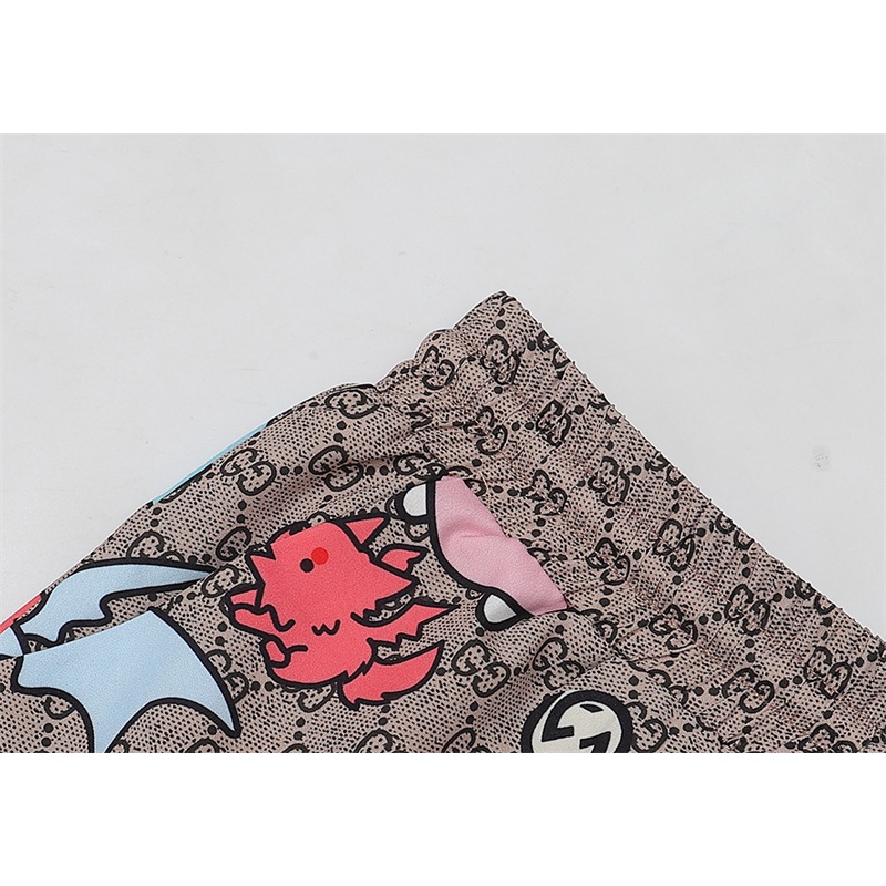 Bán Chạy Nhất G &amp; U Quần Short Dáng Rộng Lưng Thun In Họa Tiết Động Vật Có Size Lớn Cho Nam Và Nữ