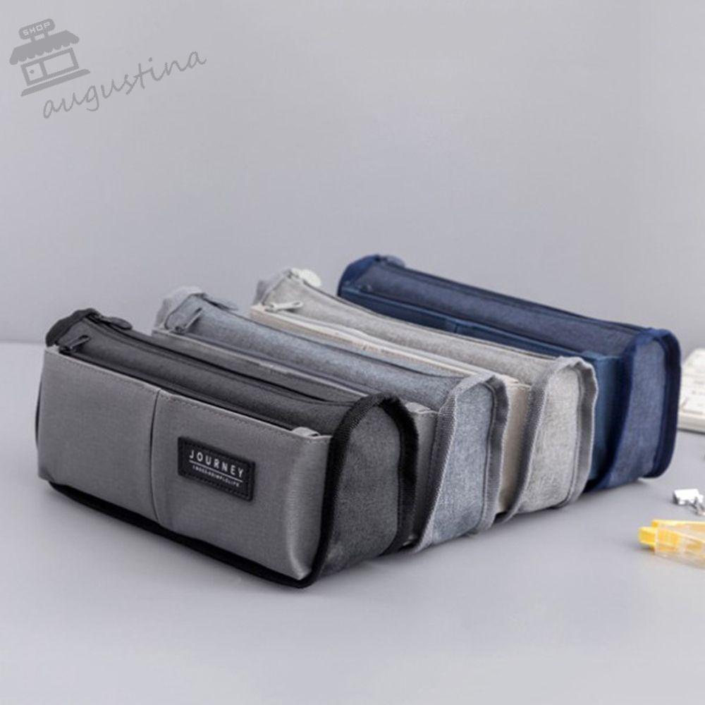 1 Túi Đựng Bút Bằng Vải Canvas Đa Năng Sức Chứa Lớn