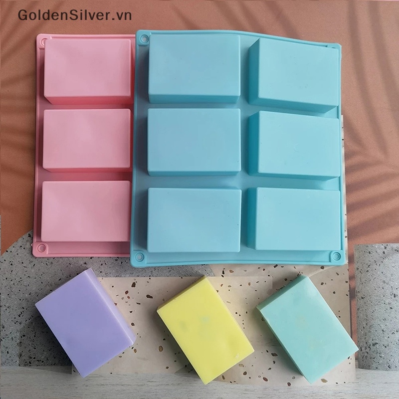 Khay Đựng Xà Phòng 6 Ngăn Hình Vuông / Chữ Nhật Màu Vàng Kim DIY