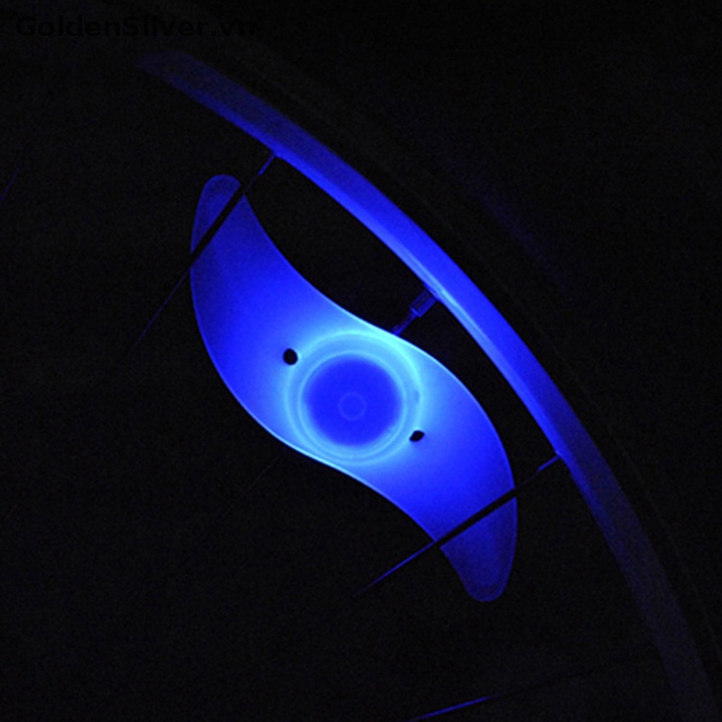 Đèn LED Cảnh Báo Ánh Sáng Vàng Bạc Chống Nước Gắn Căm Xe Đạp