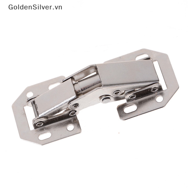 Bản Lề Cửa Tủ Màu Vàng Bạc 3 Inch Không Cần Khoan Lỗ Tiện Dụng