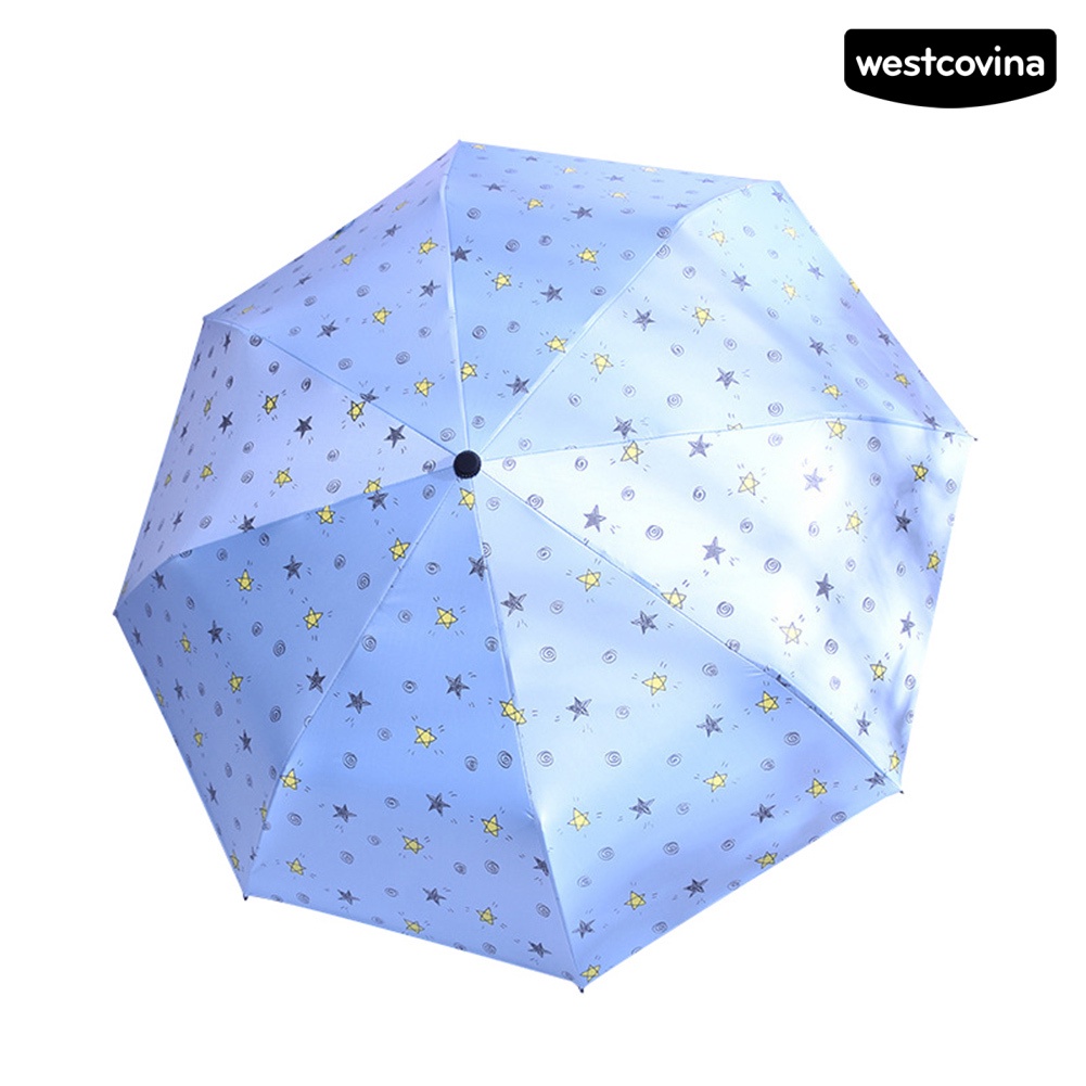 [COD]☁Dù Gấp Mini Chống Gió / Tia UV / Thấm Nước In Họa Tiết Ngôi Sao Thời Trang