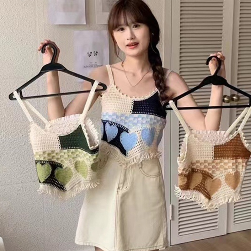 Áo Dệt Kim Không Tay Dáng Rộng Màu Trơn Dễ Thương Dành Cho Nữ