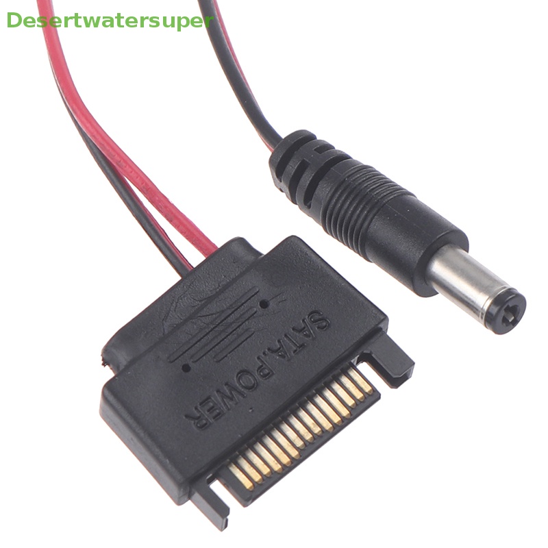 1 Dây Cáp Nguồn SATA Chuyển Đổi Đầu Đực Sang DC 5.5 * 2.5mm 12V Dài 100cm