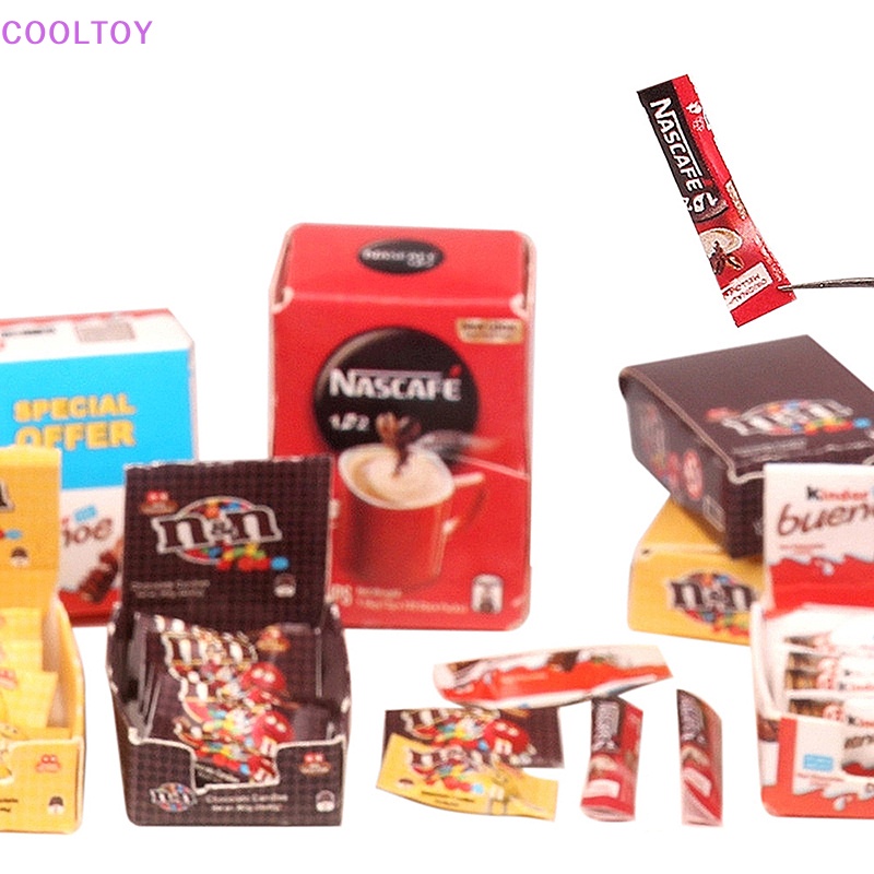 1 Set Mô Hình Ly Cà Phê / Socola / Thức Ăn Vặt Trang Trí Nhà Búp Bê 1: 12