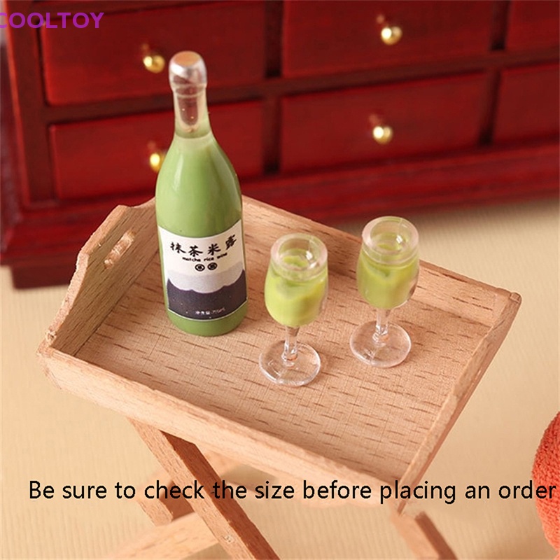 1 Bộ Ly Uống Rượu Mini Tỉ Lệ 1: 12 Dùng Trang Trí Nhà Búp Bê