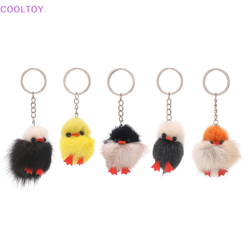 1 Móc Khóa Gà Lông Mềm Mại Thời Trang Cho Nữ