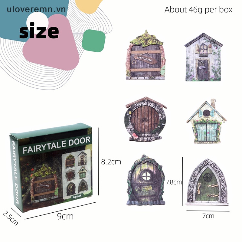 Set 6 Mô Hình Cửa 1 / 12 Dùng Để Trang Trí Nhà Búp Bê