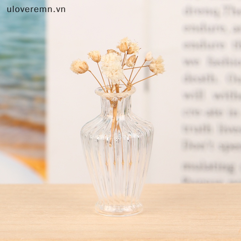 1 Bình Hoa Thủy Tinh Mini Tỉ Lệ 1 / 6 Hoặc 1 / 12 Trang Trí Nhà Búp Bê