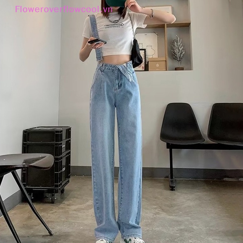 FOFC Women's Clothing European And American INS Fashion Trend Slimming Casual High Waisted Loose Denim Pants HOT