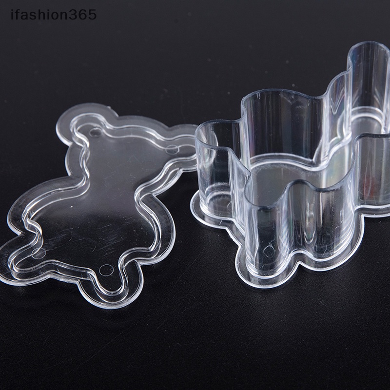 Hộp Đựng Kẹo Bằng Nhựa Trong Suốt Hình Gấu Sáng Tạo DIY ifashion365