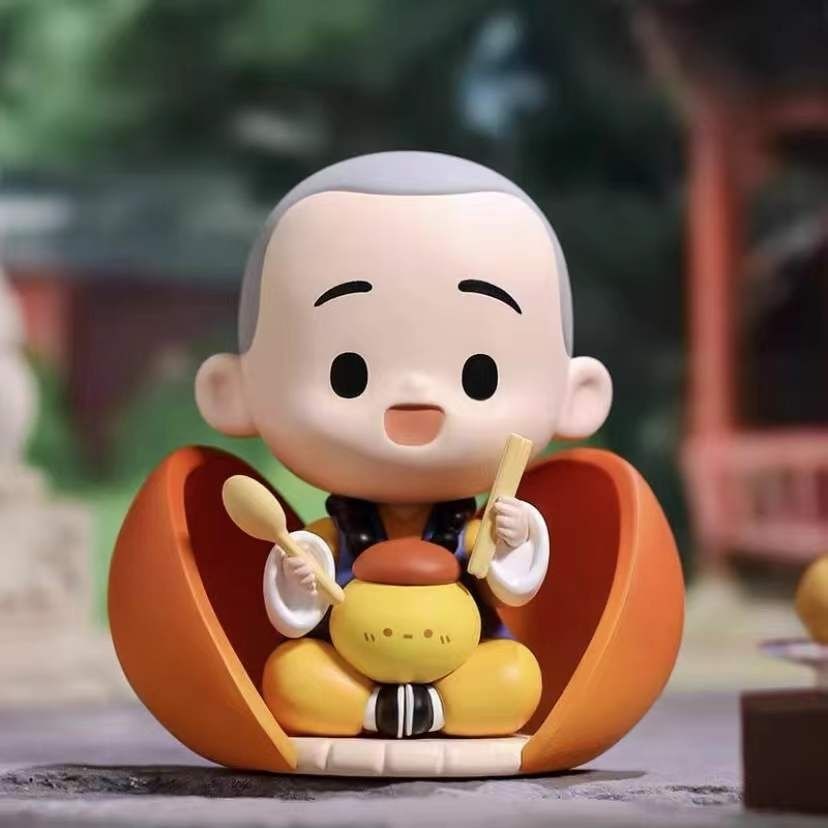 Búp Bê POPMART Yichan Little Monk Chan Yu Fine Food series Dùng Làm Quà Tặng