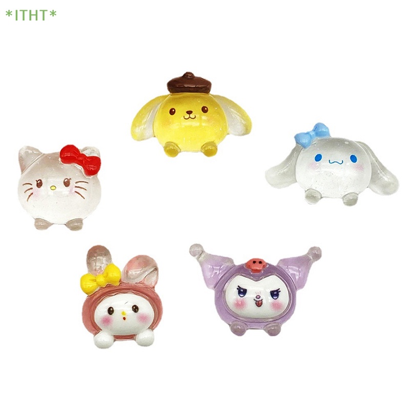 Bộ 2 Đồ trang trí Nhân Vật Sanrio Dạ Quang Dùng Trang Trí Tiểu Cảnh Mới