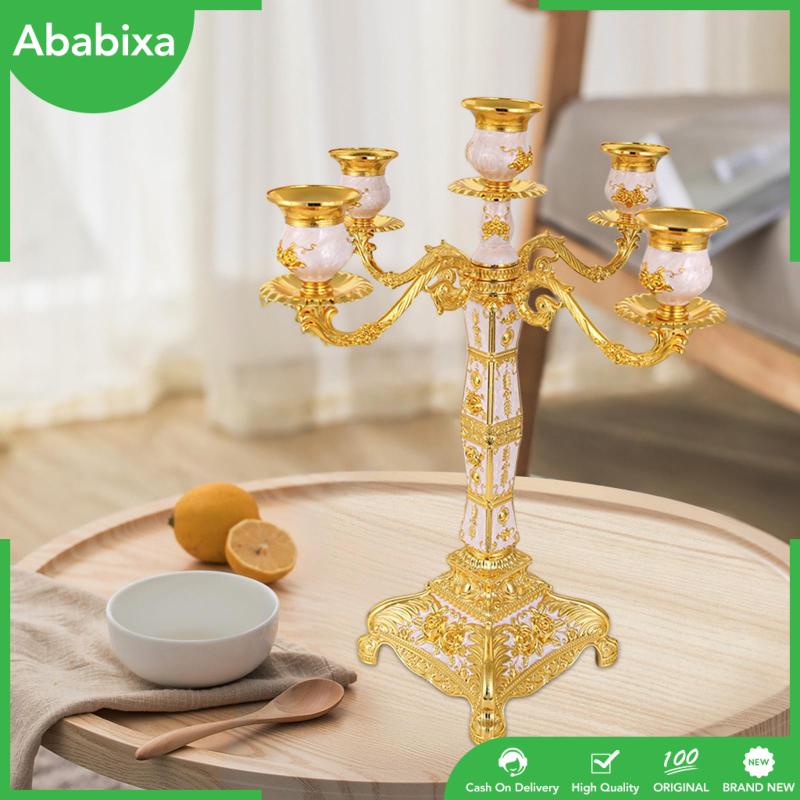 [Ababixa] Giá Đỡ Đèn Cầy Bằng Kim Loại Phong Cách Cổ Điển Trang Trí Bàn Tiệc Kỳ Nghỉ