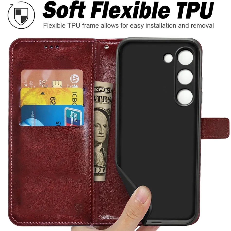 Ốp Lưng Điện Thoại Dạng Ví Da Lật Dành Cho Samsung Galaxy A24 4G Samsung A24 A 24 SM-A245F A246B Samsung A24 4G