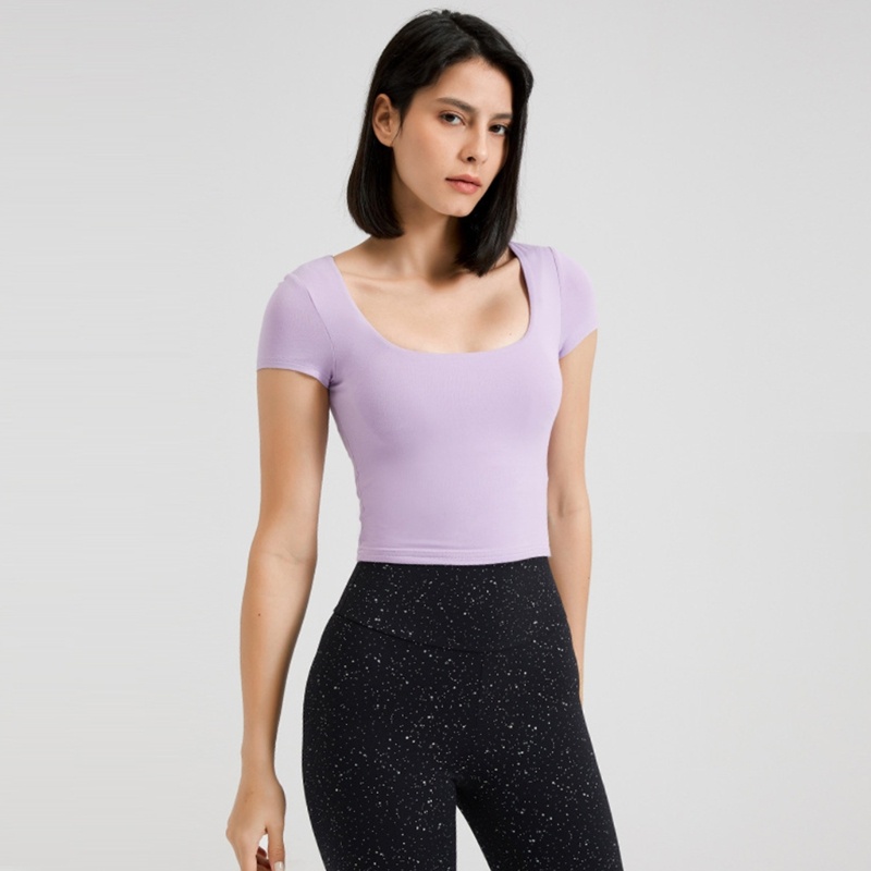 Áo Croptop Tay Ngắn Dáng Ôm Thời Trang Quyến Rũ Cao Cấp Cho Nữ