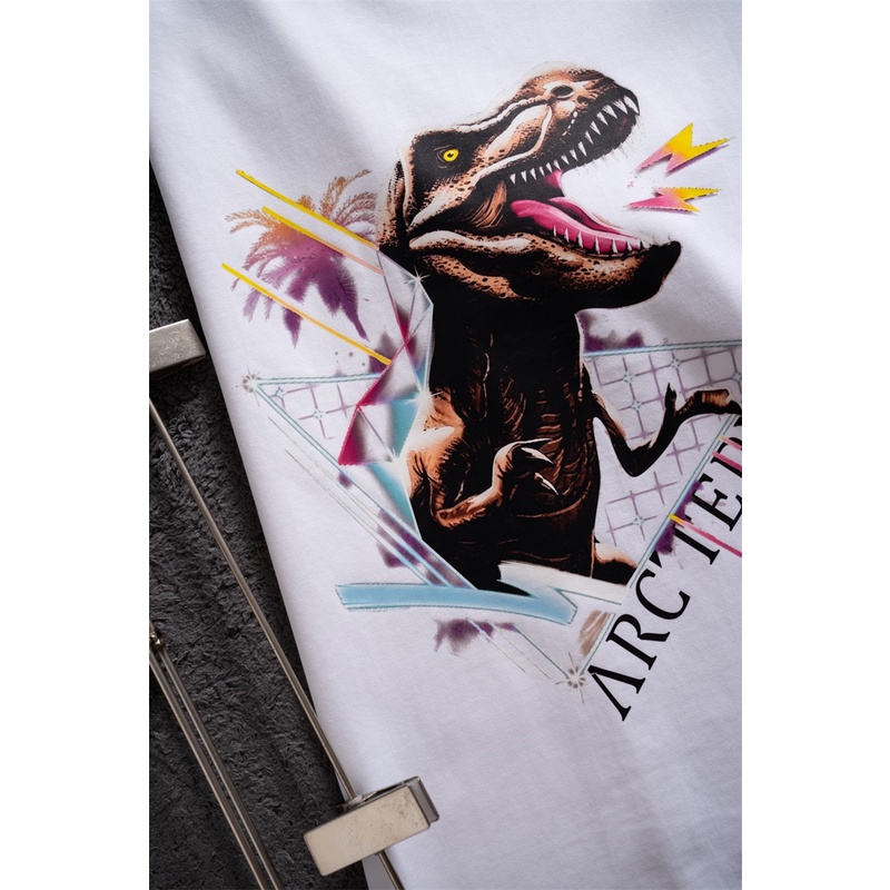 Áo Thun Tay Ngắn In Hình Khủng Long Thời Trang Cao Cấp Dành Cho Nam Nữ