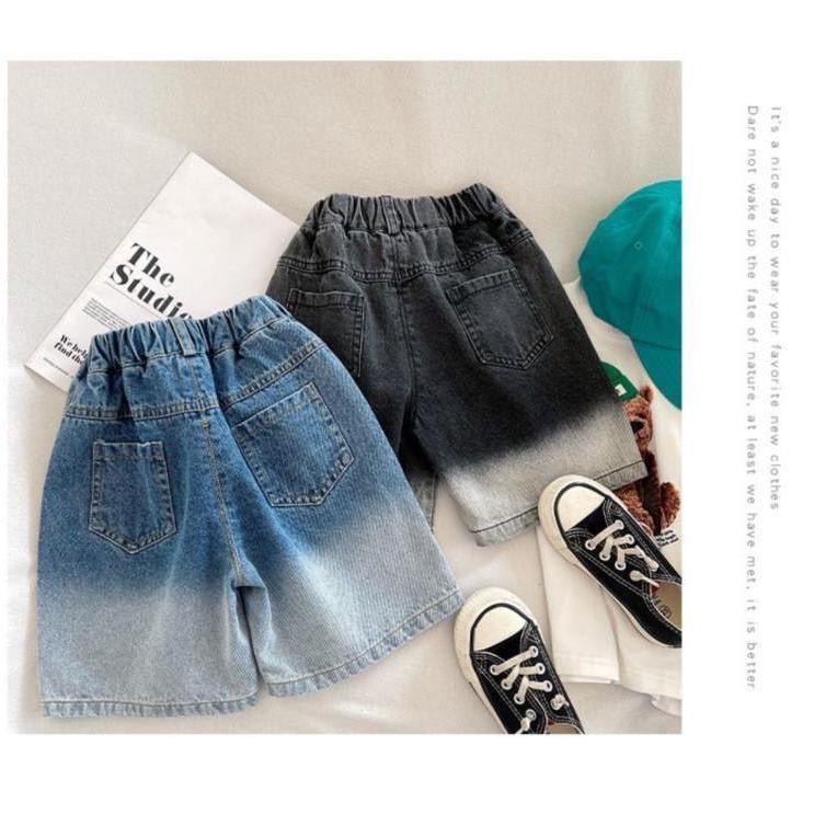 Quần Short Denim Màu Gradient Thời Trang Mùa Hè Cho Bé Trai
