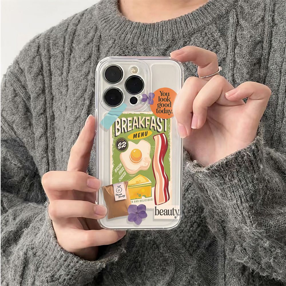 ✅Ốp Điện Thoại Dẻo Họa Tiết Hoa &amp; Trứng Dễ Thương Chống Sốc Cho Iphone maxplus78 13iPhone12 11 14Pro6In OGK0