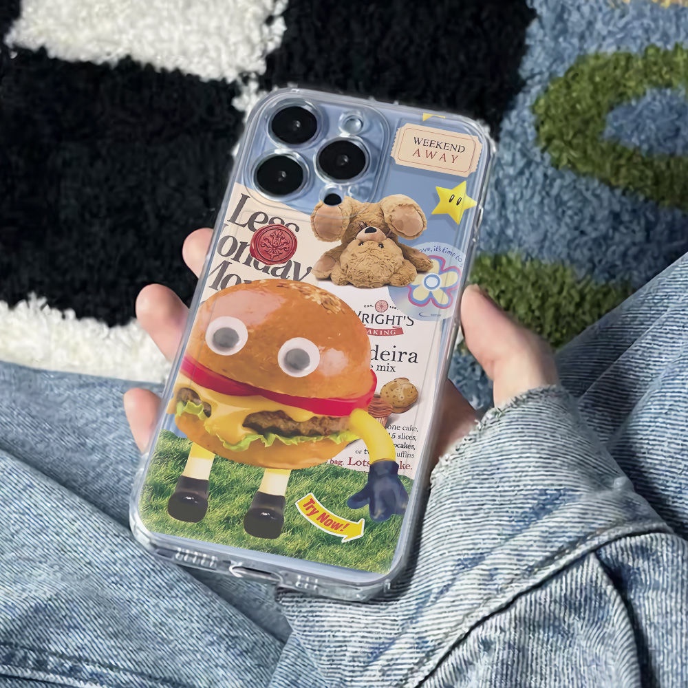 ✅Ốp Điện Thoại Mềm Chống Sốc Họa Tiết Hamburger 1311 7814pro Apple 6Inplus iPhone12 max